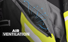Bela Cordaniel Giacca moto - Nera/Grigio scuro/Fluor giallo 