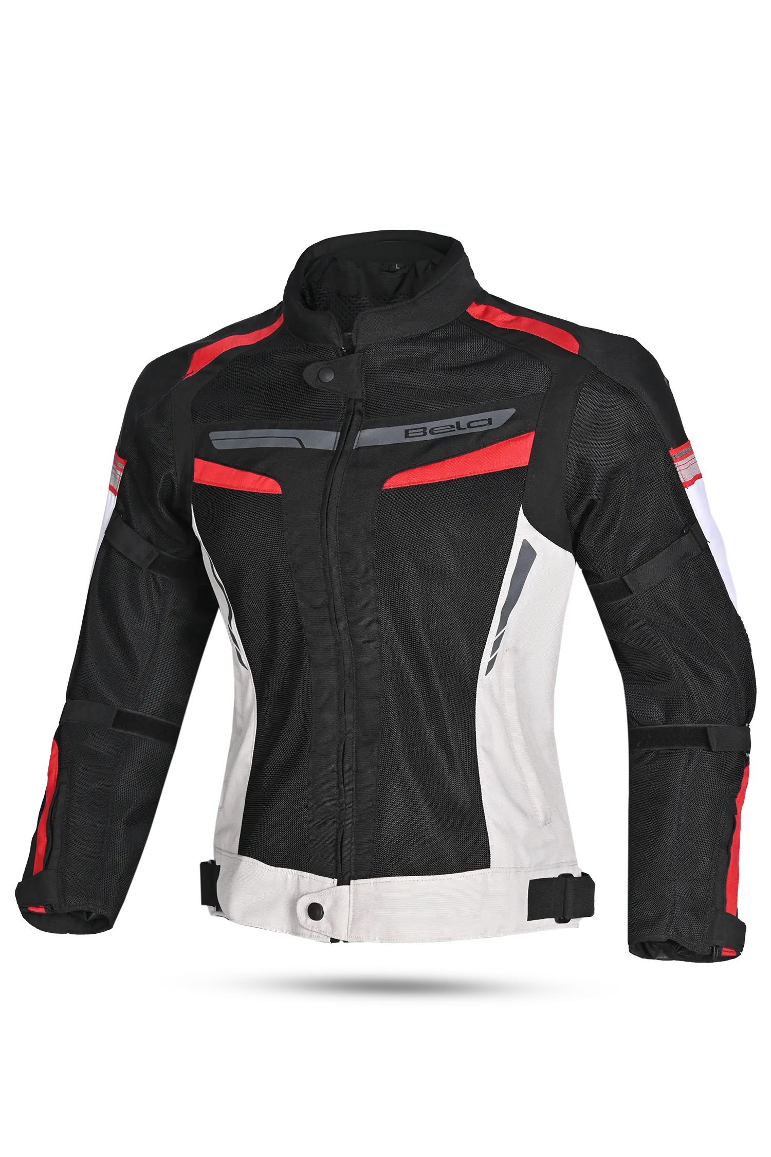 Bela Sprinter Giacca moto per donna Nero/Ghiaccio/Rosso 
