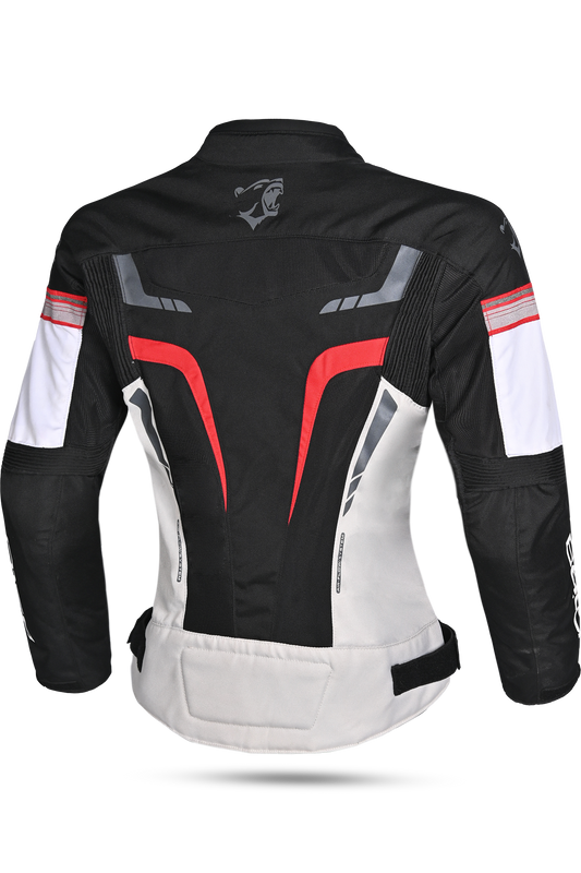 Bela Sprinter Giacca moto per donna Nero/Ghiaccio/Rosso 
