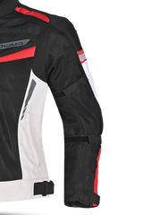 Bela Sprinter Giacca moto per donna Nero/Ghiaccio/Rosso 