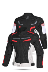 Bela Sprinter Giacca moto per donna Nero/Ghiaccio/Rosso 