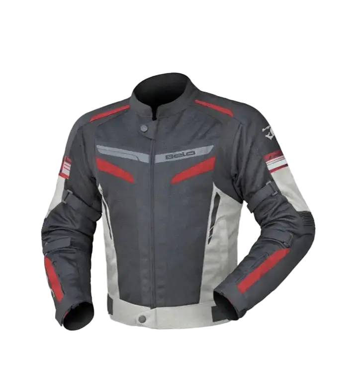 BELA Giacca moto SPRINTER 2 strati Uomo Nero/Ghiaccio/Rosso 