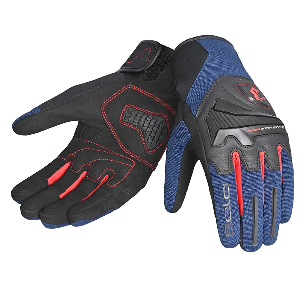 Bela - Guanto In Tessuto Star Royal Blu/ Nero 