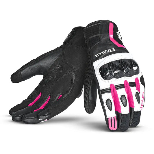 Bela Air Flow Donna Guanti moto estivi Nero / Rosa 