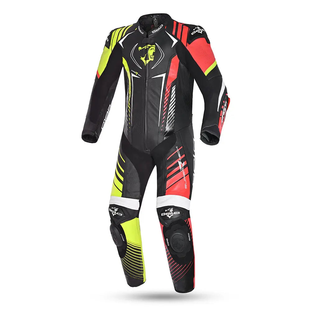 Bela Aragone Tuta da moto Nera/Rossa/Gialla intera (1 PZ) 
