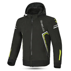 Bela Breeze Giacca softshell per uomo Cappuccio removibile  - Nero/Giallo fluorescente 