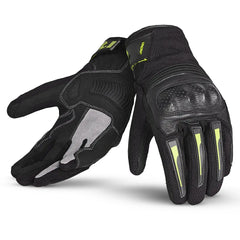 Bela Drift Man Guanti Moto in Tessuto Nero Giallo 