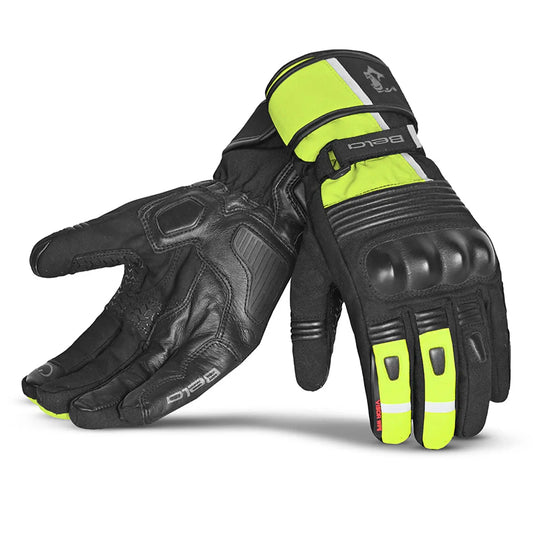 Bela Ice Winter WP Guanti donna Moto Nero/Giallo Fluor 