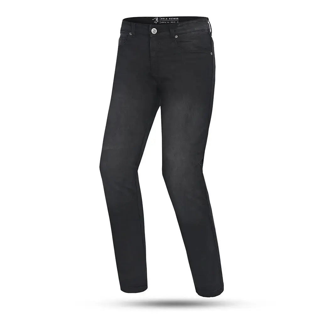 Bela Rio 32 Inseam Nero Denim jeans per moto 