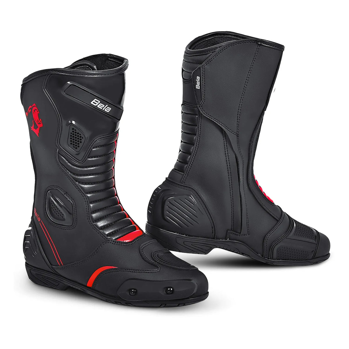 BELA STRIP STIVALI DONNA SPORTIVO NERO ROSSO 