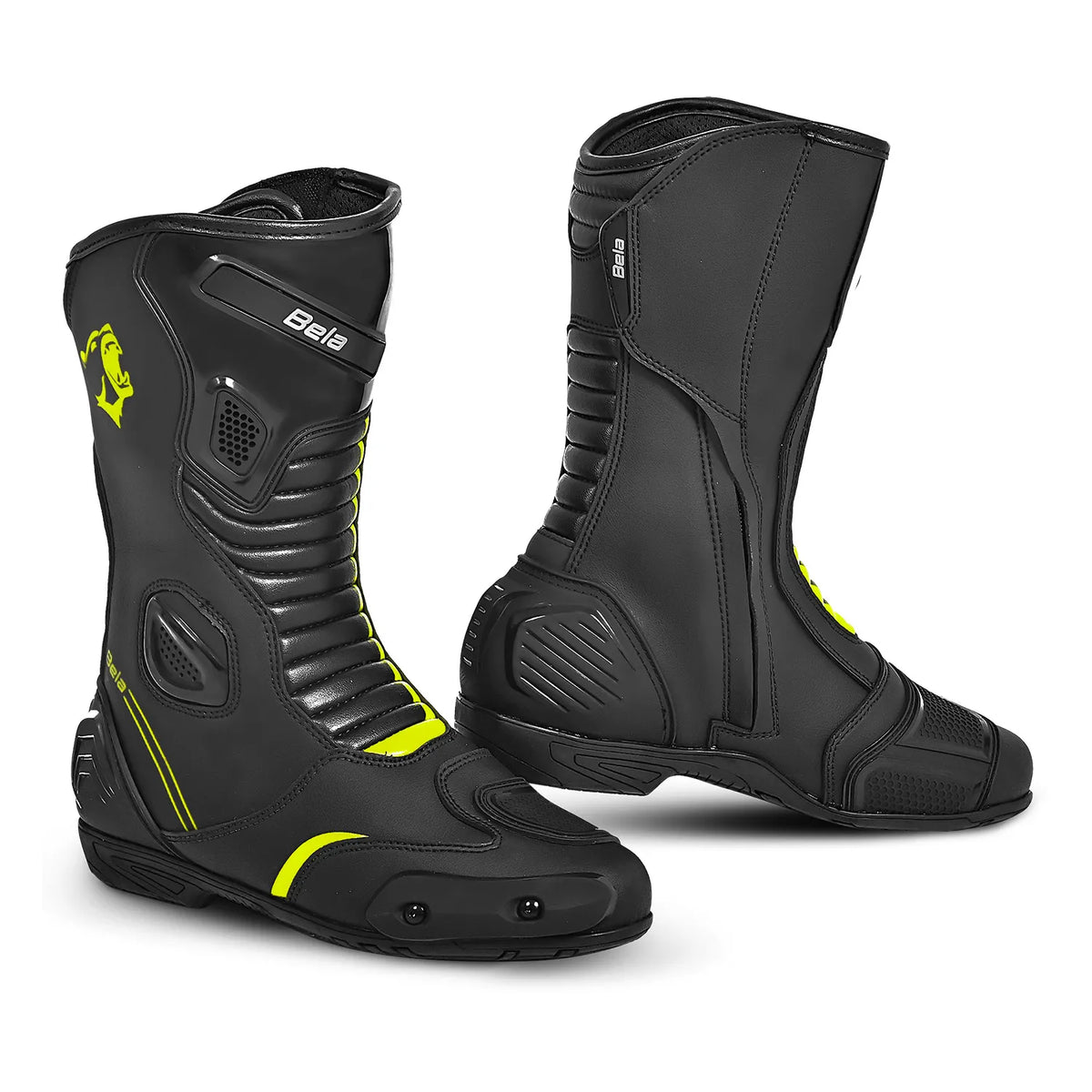 BELA STRIP STIVALI MOTO SPORTIVO NERO/GIALLO FLU 