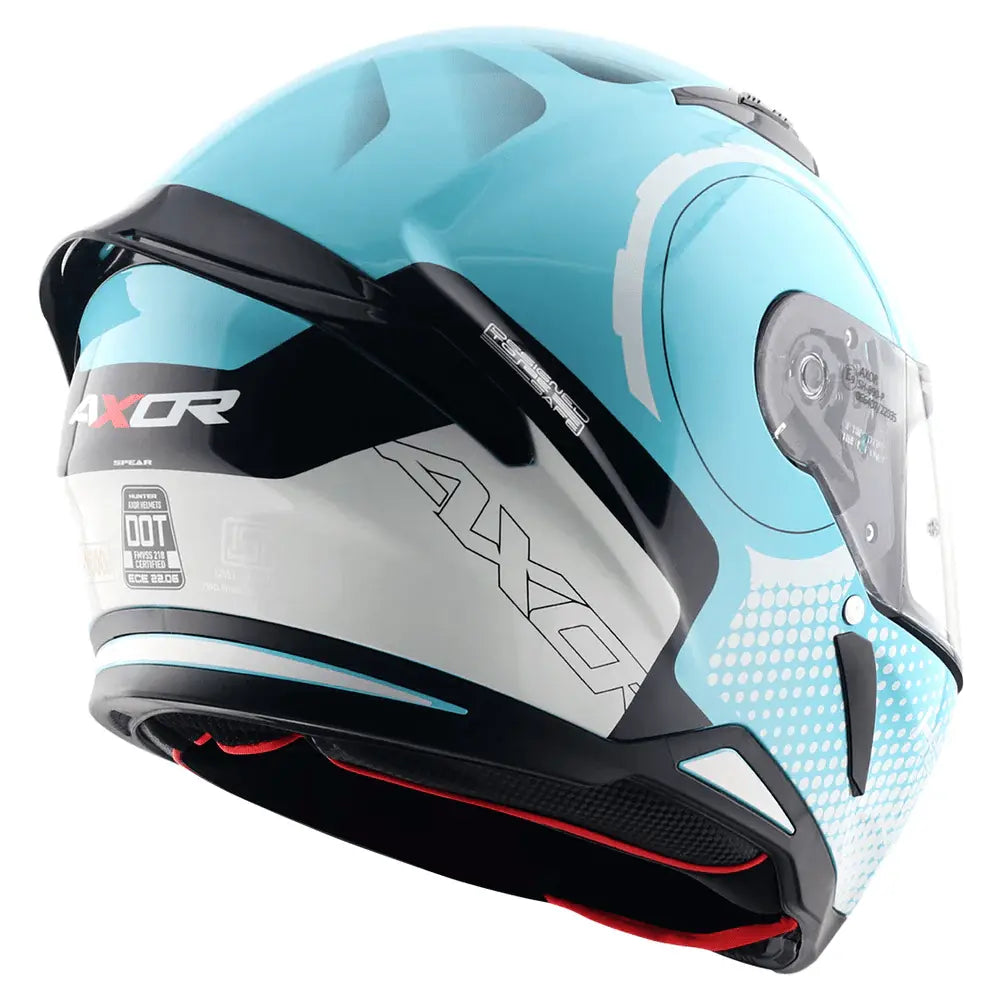 AXOR Helmets HUNTER SPEAR CASCHI INTEGRALE BLU 