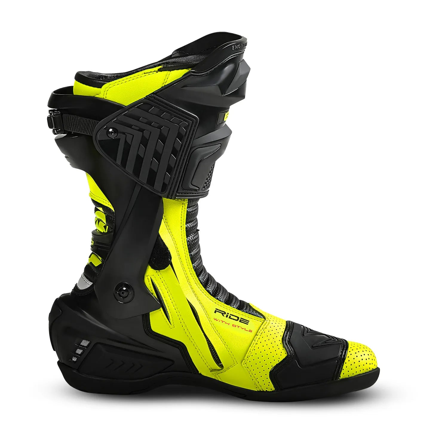 BELA SPEEDO 2.0 STIVALI DI MOTO NERO GAILLIO FLUOR 