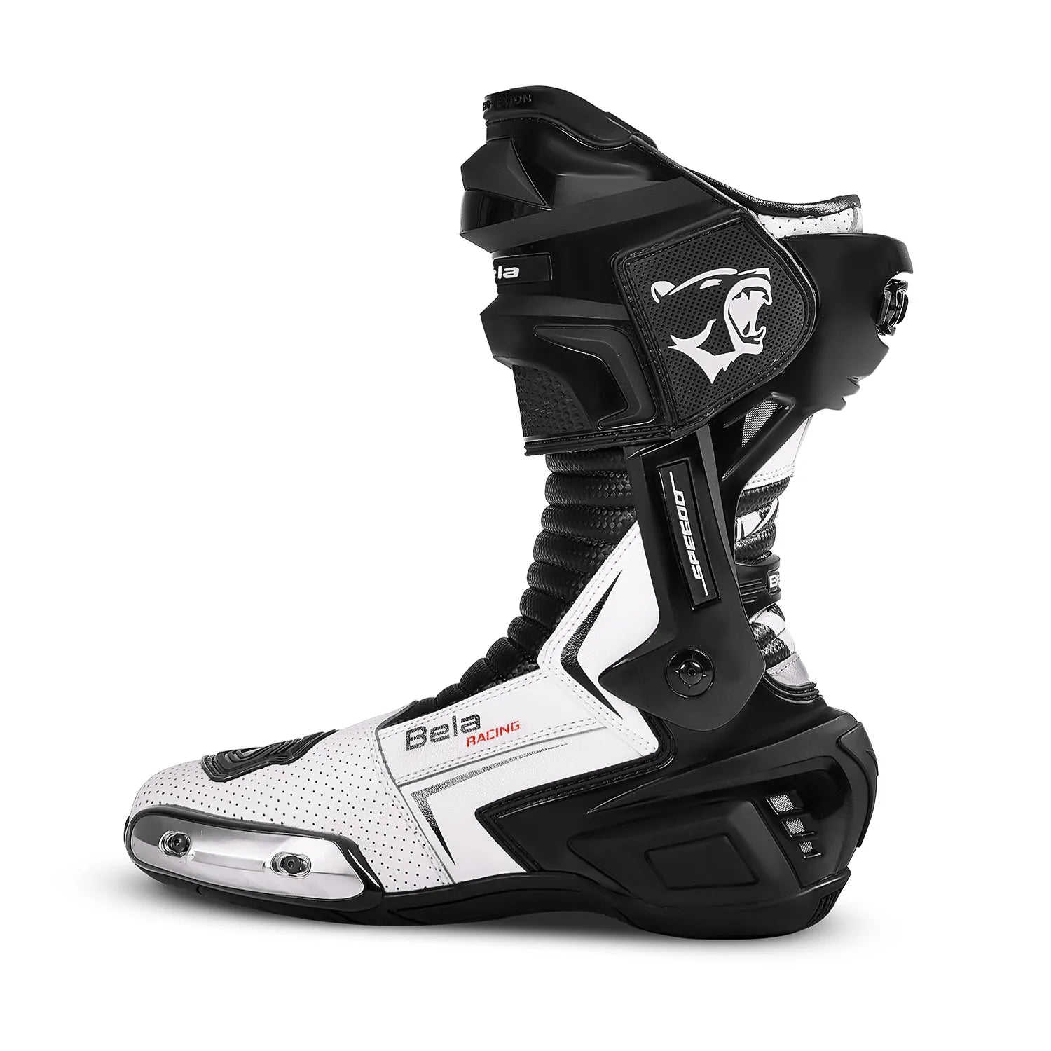 BELA SPEEDO 2.0 STIVALI DI MOTO BIANCO NERO BIANCO 