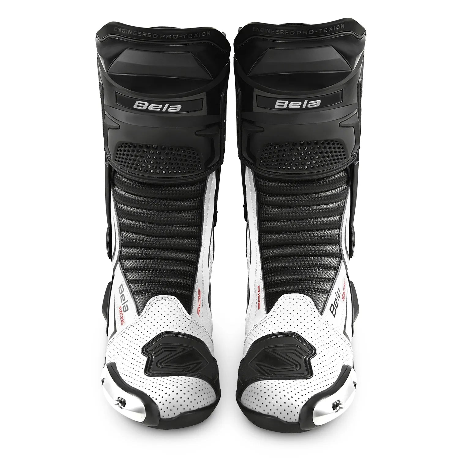 BELA SPEEDO 2.0 STIVALI DI MOTO BIANCO NERO BIANCO 