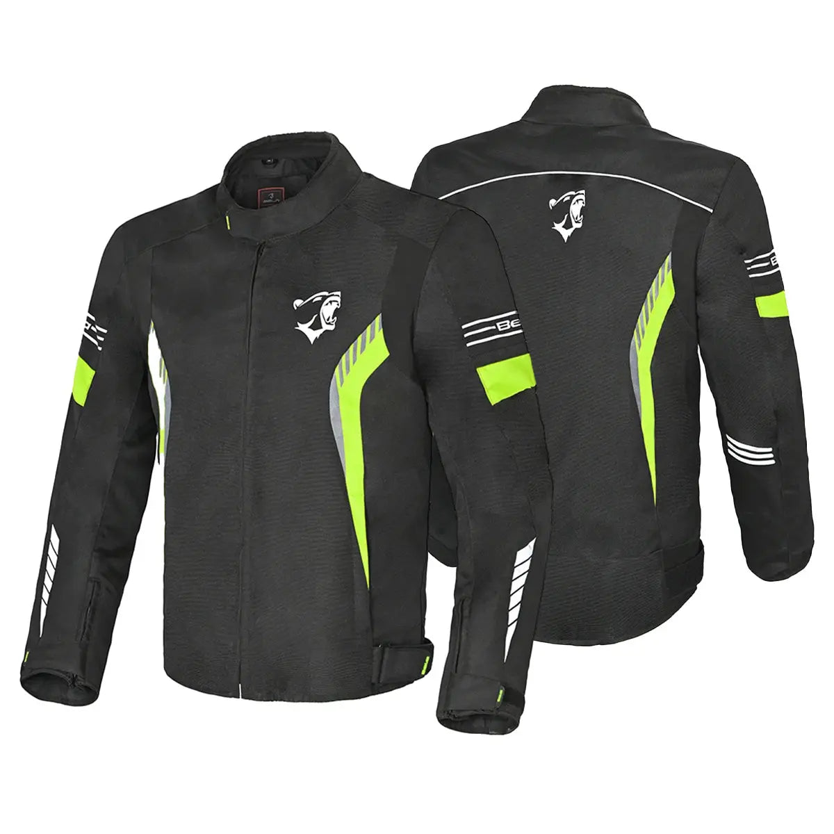 Bela Bradley Giacca da Moto Nero/ Giallo Fluor 
