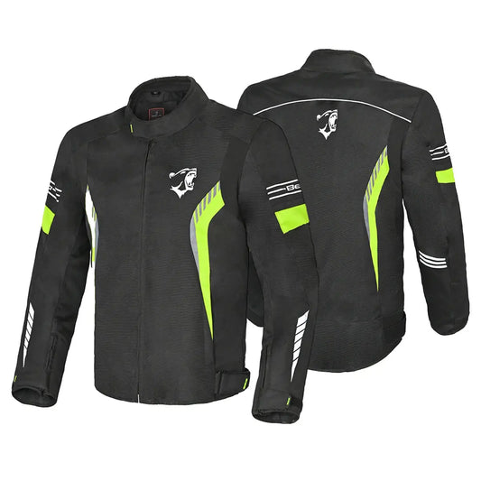 Bela Bradley Giacca da Moto Nero/ Giallo Fluor 