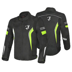 Bela Bradley Giacca da Moto Nero/ Giallo Fluor 