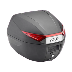 GIVI ML C30 Valigia Per Moto Nera Con Catarifrangenti Rossi 30 L 