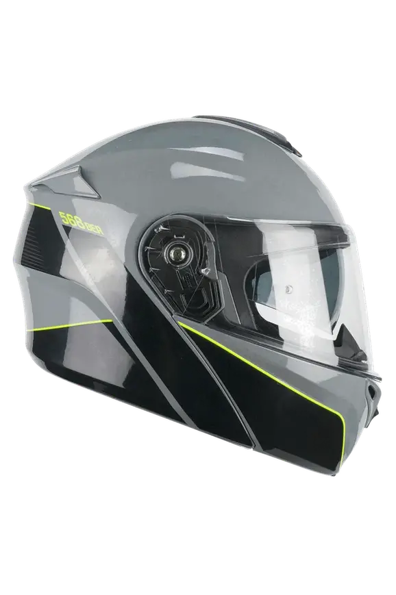 CGM 568X BER CITY Moto Modulare Caschi Nero Grigio Giallo fluo 