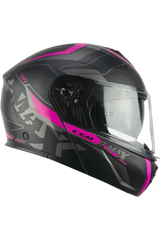CGM 569G C-MAX CITY Moto Modulare Nero Fucsia Fluo Opaco 