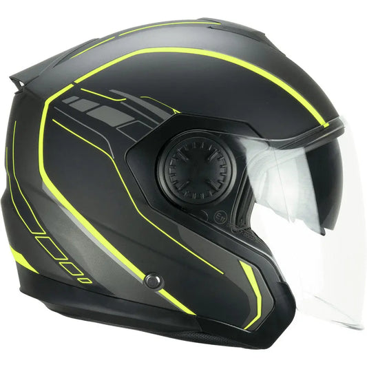 SKA-P 1DH TOUR RACE Moto Jet Caschi Grafite Giallo Fluo Satinato – Yamoto.it