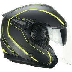 SKA-P 1DH TOUR RACE Moto Jet Caschi Grafite Giallo Fluo Satinato