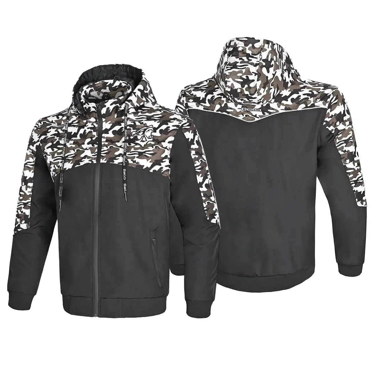 Bela Camo Rush Hoodie Negro/Oliva Verde 