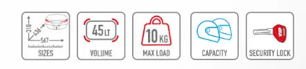 GIVI MK V45 ARENA Maleta Para Moto Sandblack 45 L - SECURTEX MOTOR S.L (t/a MaximoMoto)