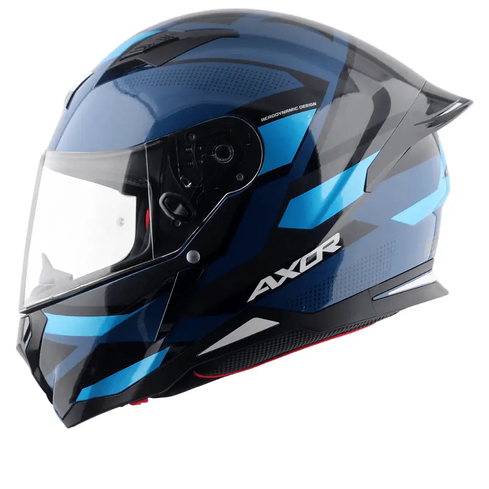AXOR Helmets HUNTER CORNET CASCHI INTEGRALE NERO BLU 