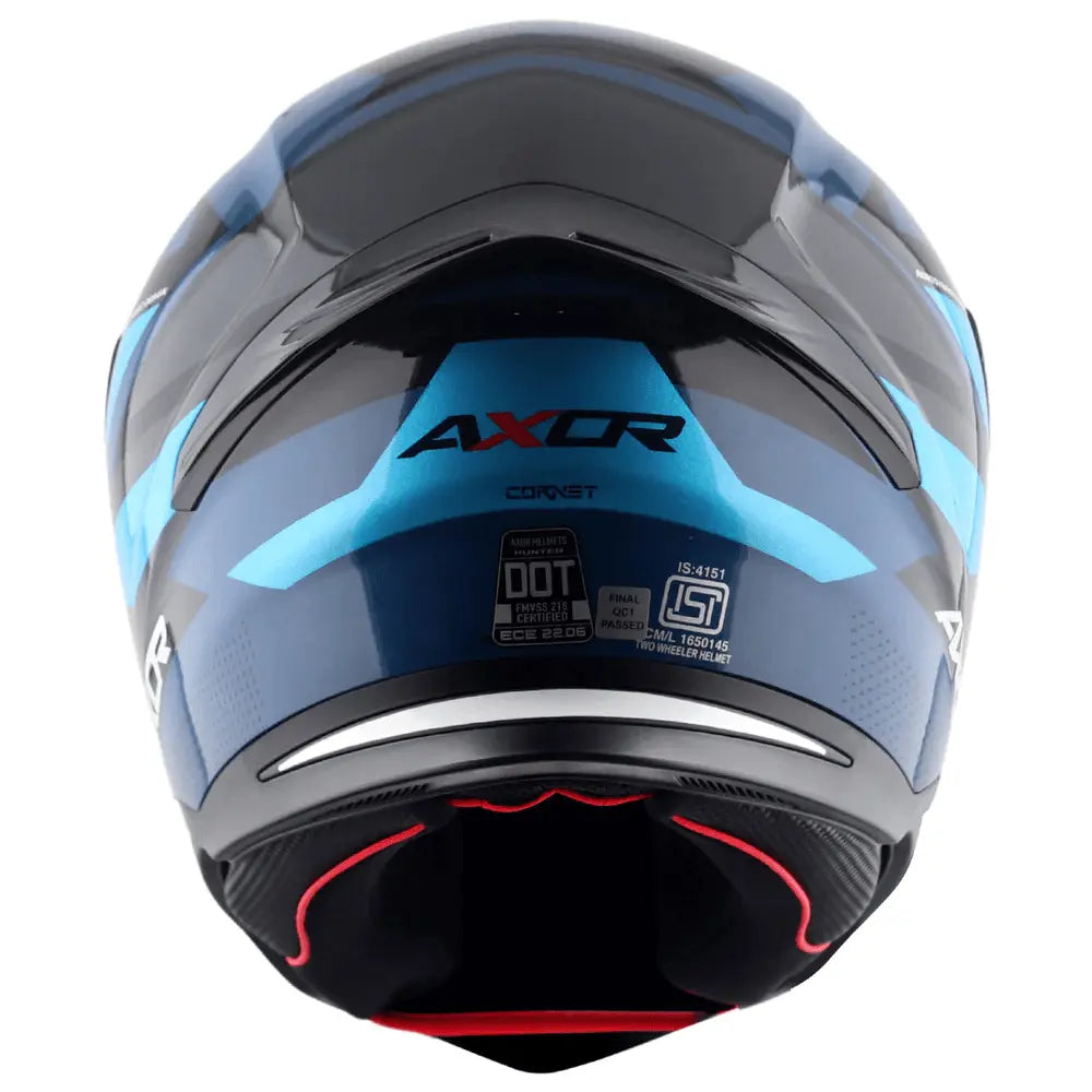 AXOR Helmets HUNTER CORNET CASCHI INTEGRALE NERO BLU 