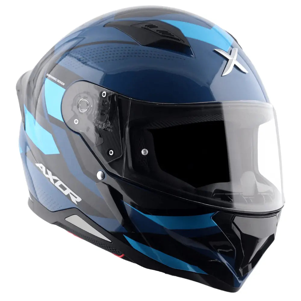 AXOR Helmets HUNTER CORNET CASCHI INTEGRALE NERO BLU 