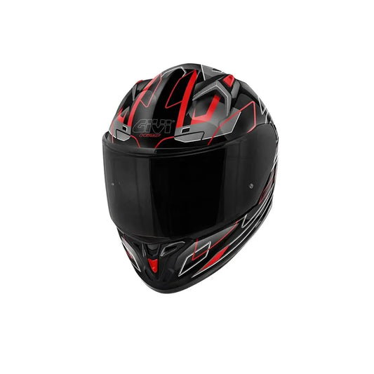 GIVI 50.9 Aggression Moto Integrale Caschi Titanio Nero Rosso 