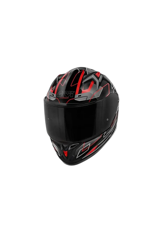 GIVI 50.9 Aggression Moto Integrale Caschi Titanio Nero Rosso 