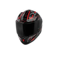 GIVI 50.9 Aggression Moto Integrale Caschi Titanio Nero Rosso 