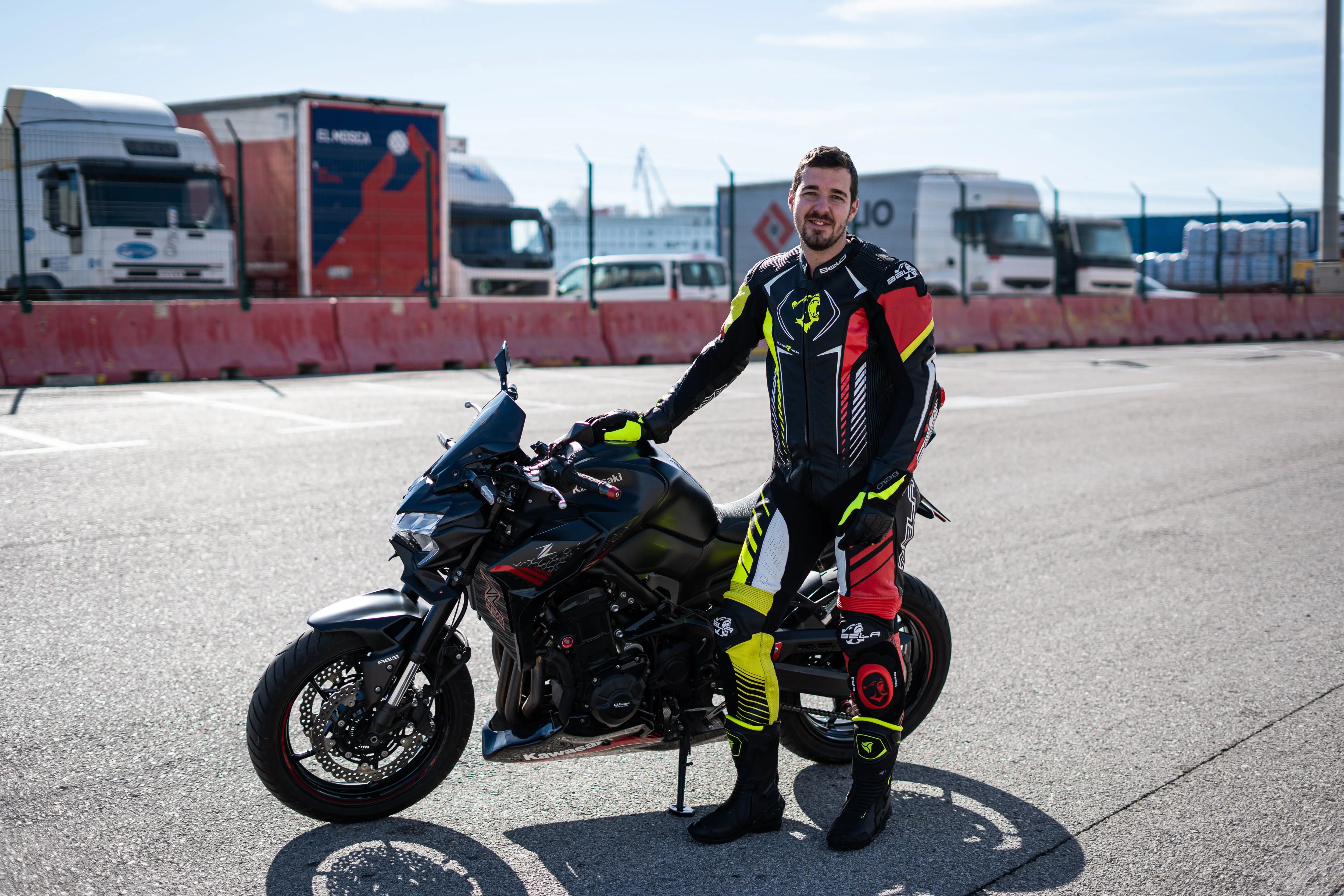 Bela Aragone Tuta da moto Nera/Rossa intera (1 PZ) 