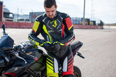 Bela Aragone Tuta da moto Nera/Rossa/Gialla intera (1 PZ) 