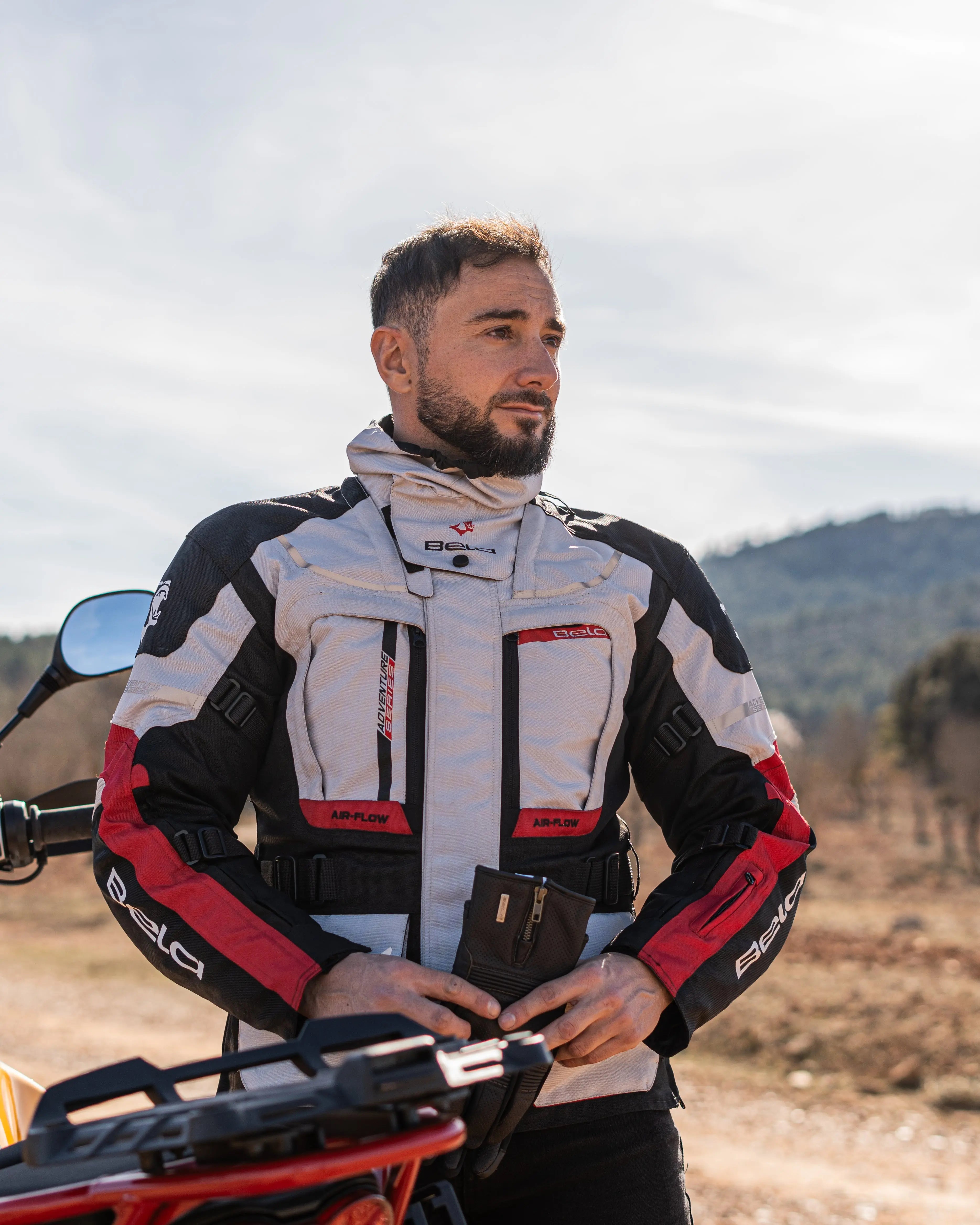 Bela Transformer Giacca Touring Grigio / Nero / Rosso shoot 1