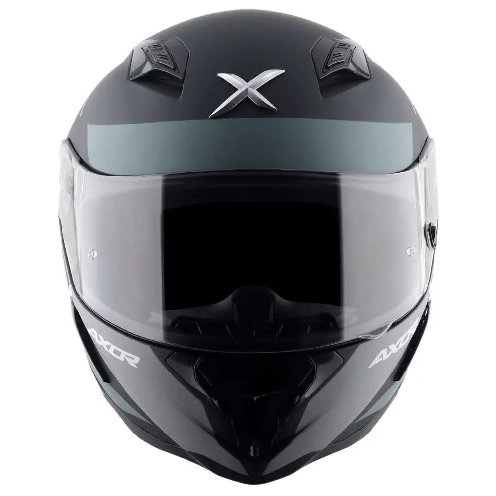 AXOR Helmets HUNTER TURBO CASCHI INTEGRALE NERO OPACO GRIGIO 