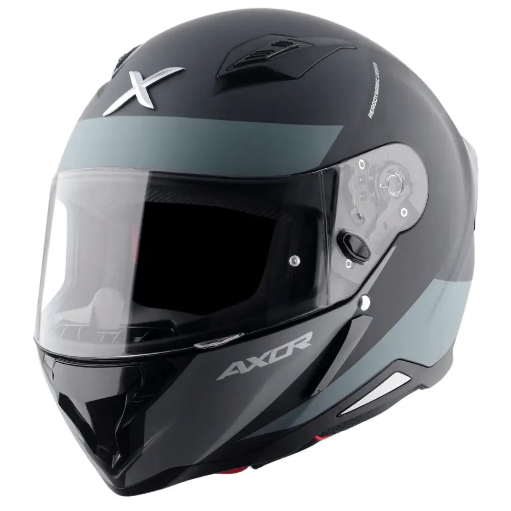 AXOR Helmets HUNTER TURBO CASCHI INTEGRALE NERO OPACO GRIGIO 