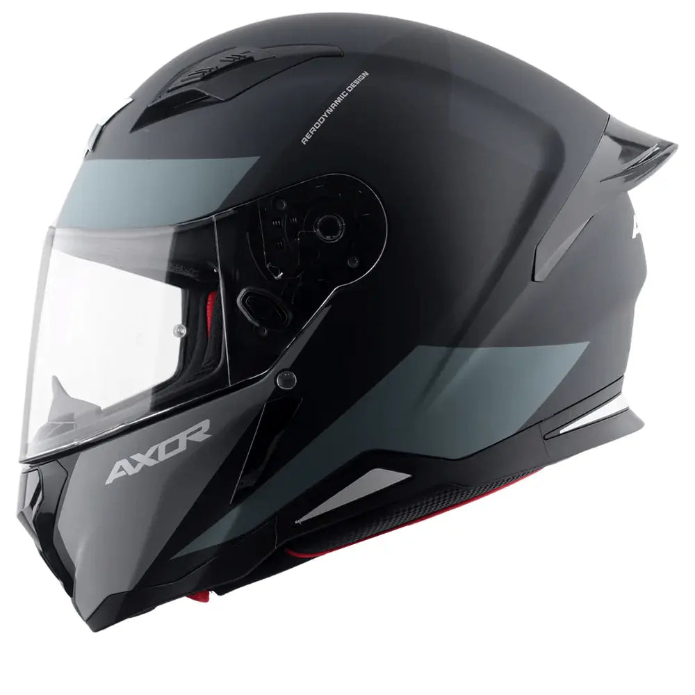 AXOR Helmets HUNTER TURBO CASCHI INTEGRALE NERO OPACO GRIGIO 