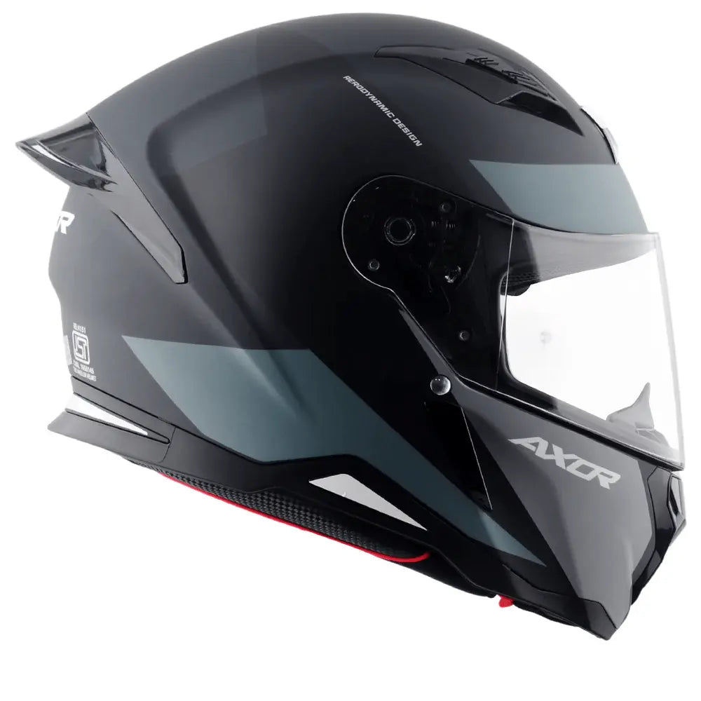 AXOR Helmets HUNTER TURBO CASCHI INTEGRALE NERO OPACO GRIGIO 