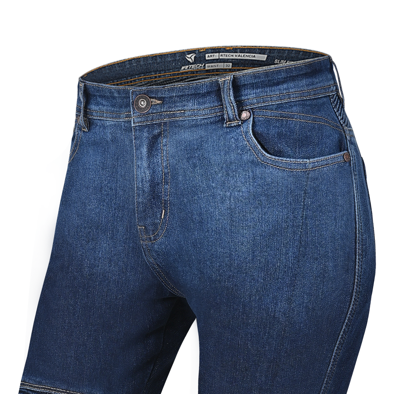 R-TECH VALENCIA PANTALON DE MUJER DENIM JEANS DARK AZUL SPRAY 