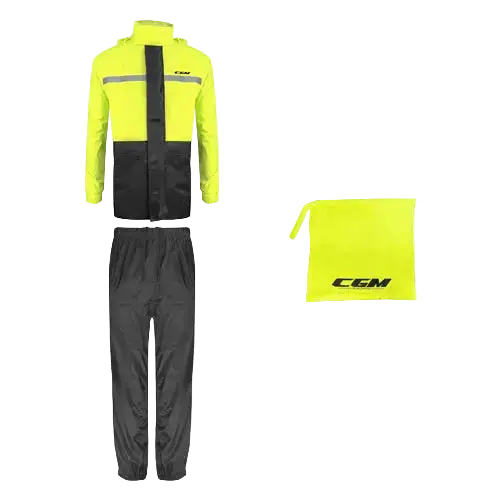 Set Antipioggia Moto CGM E34 SPORT Nero Giallo 