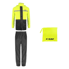 Set Antipioggia Moto CGM E34 SPORT Nero Giallo 
