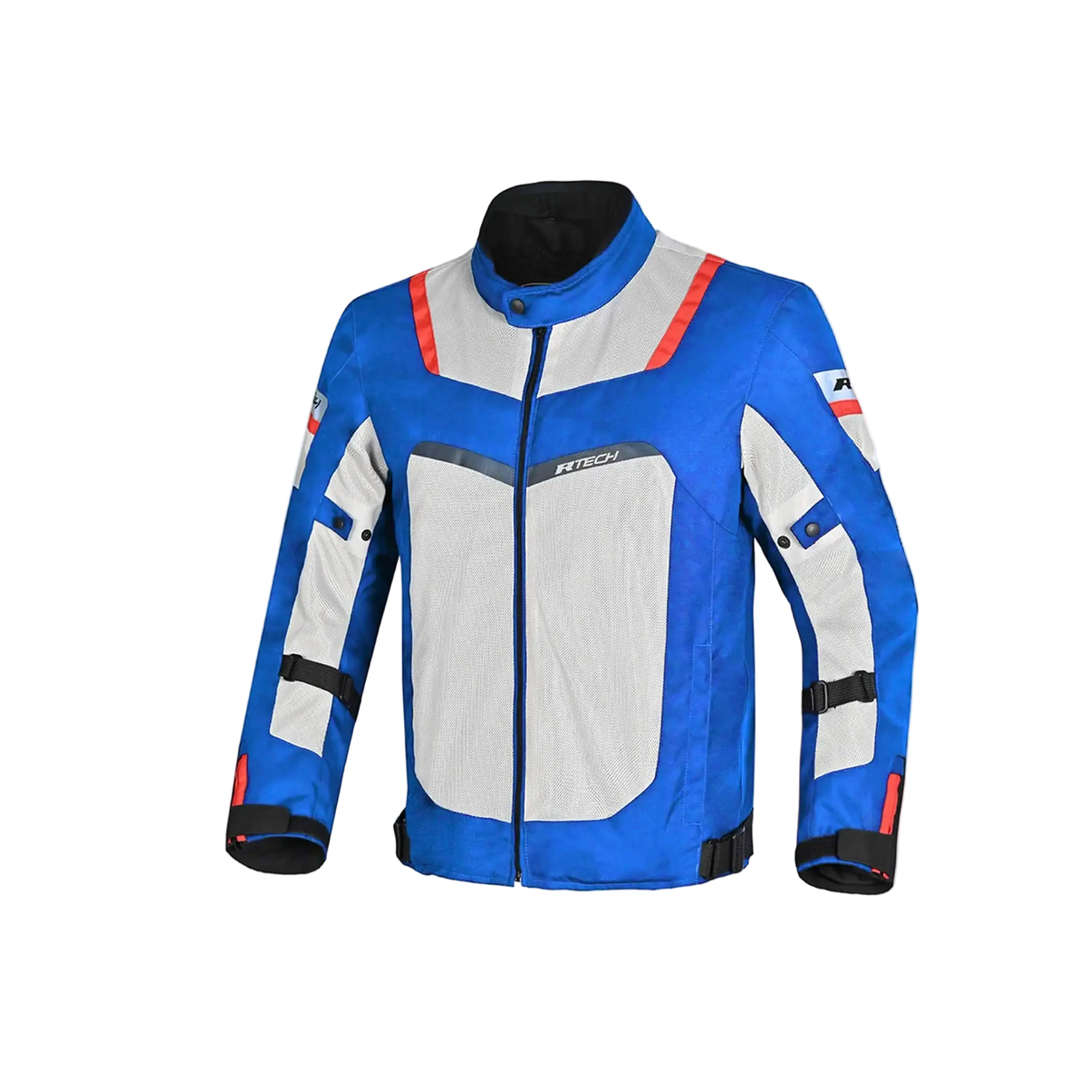 R-Tech Spiral Mesh Giacca moto estiva tessuto Blu ghiaccio Rossa 