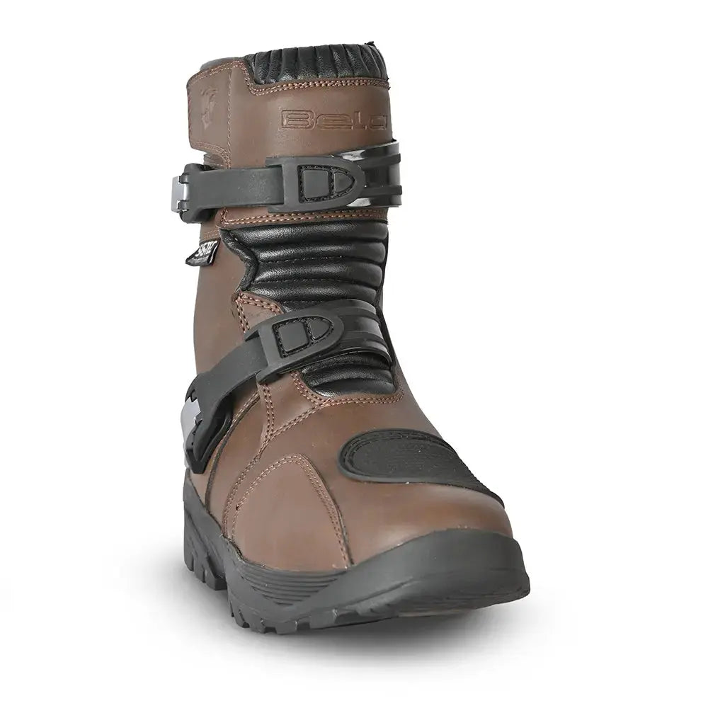 Bela Junior Junior Impermeabile Stivale In Pelle Da Moto Marrone 