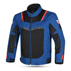 R-TECH SPIRAL MESH CHAQUETA DE MOTO DE HOMBRE TEXTIL  AZUL NEGRO ROJO 