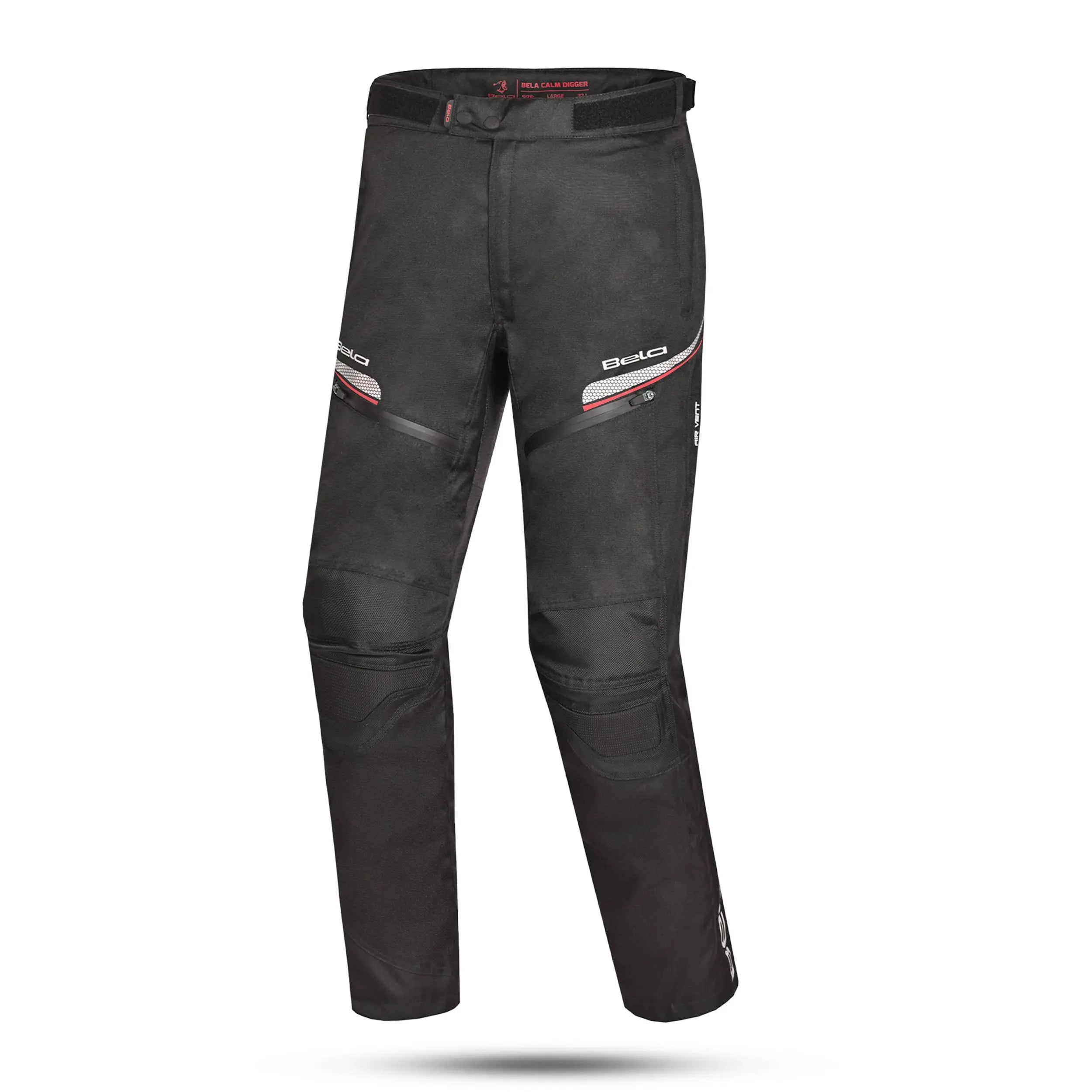 Bela Calm Digger pantaloni per Uomo 32L Nero Rosso 