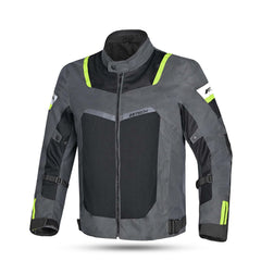 R-TECH SPIRAL MESH CHAQUETA DE MOTO DE HOMBRE TEXTIL  GRIS NEGRO AMARILLO FLOUR 